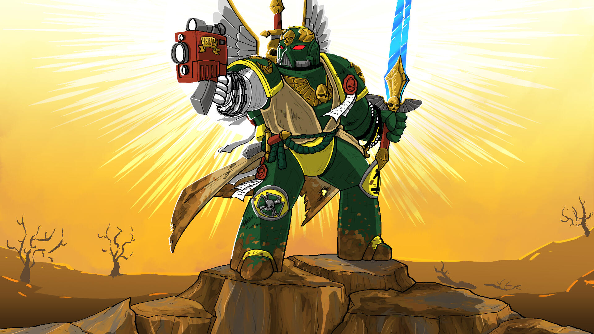 Full body w/ scene - Shaded